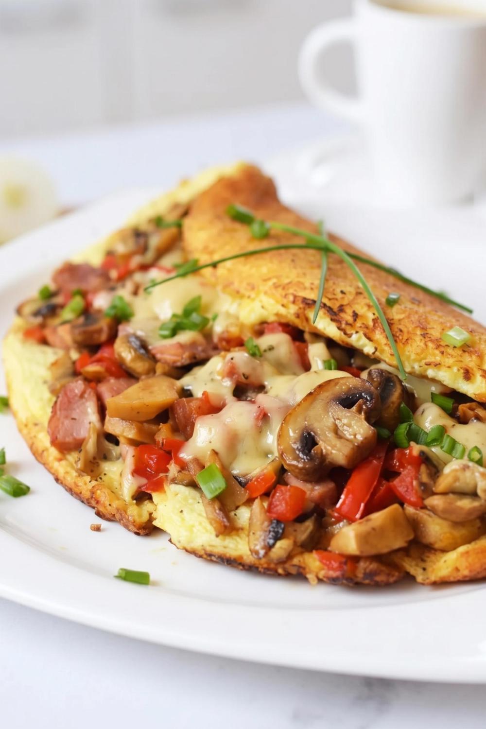 Template of Puchaty omlet serowo-warzywny