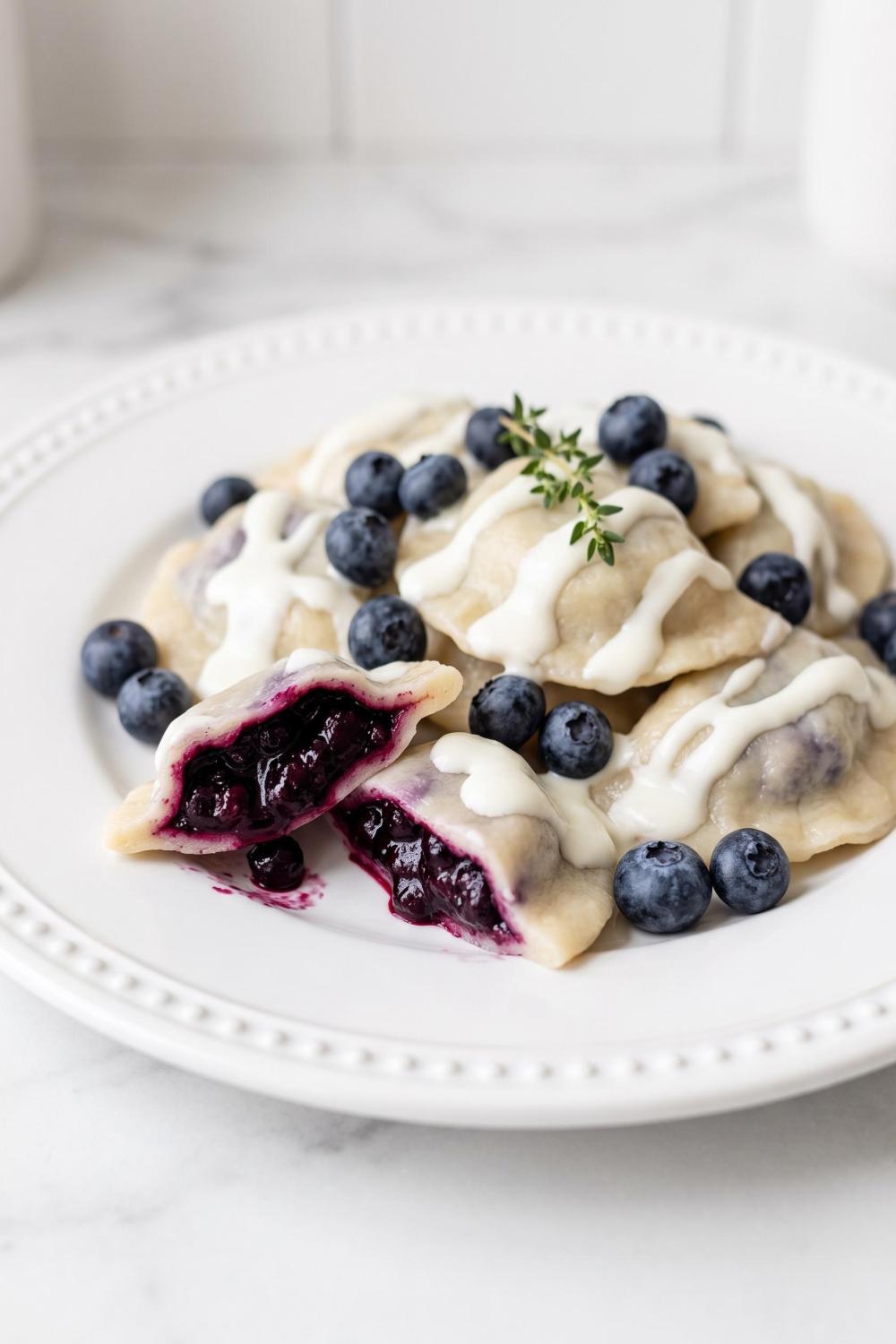 Template of Pierogi z jagodami łatwe