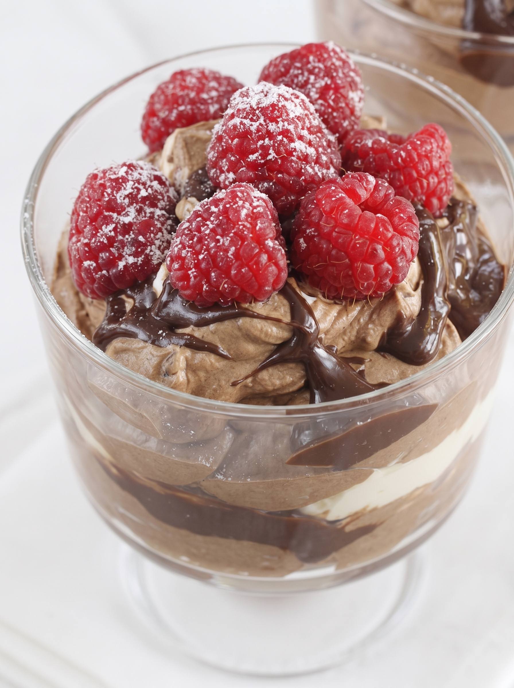 Deser z mascarpone i malinami