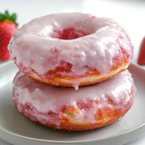 Donuty z ciasta truskawkowego