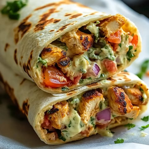 Burrito z sosem chipotle ranch i grillowanym kurczakiem