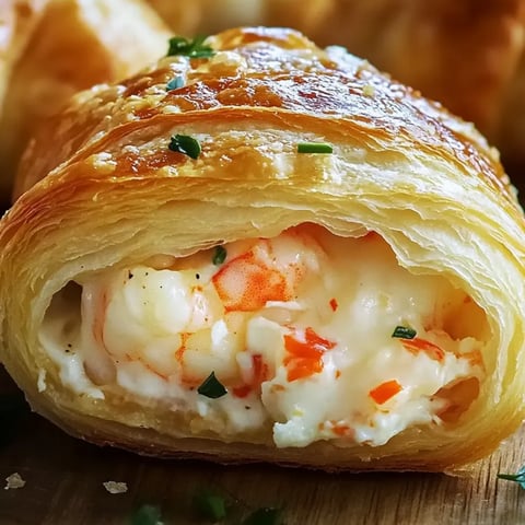 Ciasto z nadzieniem z krewetek i sera.