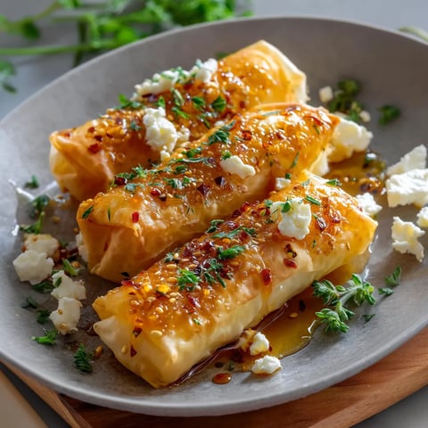 Złocista feta z chili i miodem