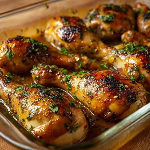 A pan of chicken with a brown sauce.