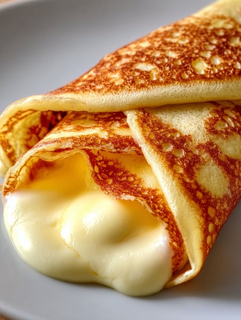 A pastry with a filling of cheese and butter.