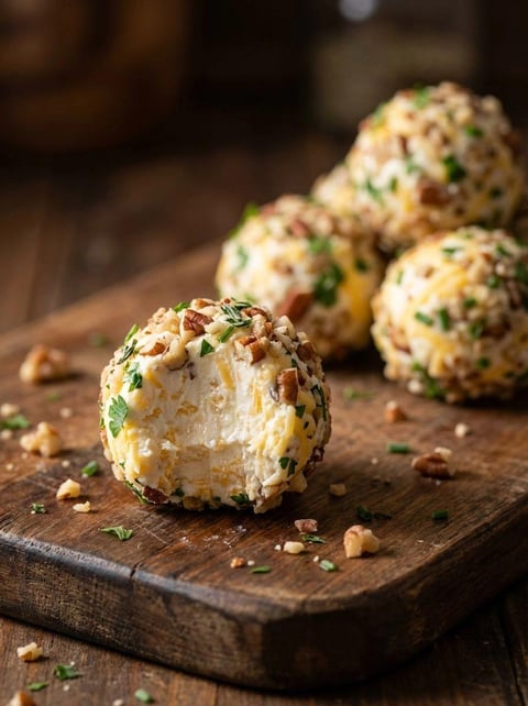 A plate of food with a nut on top.