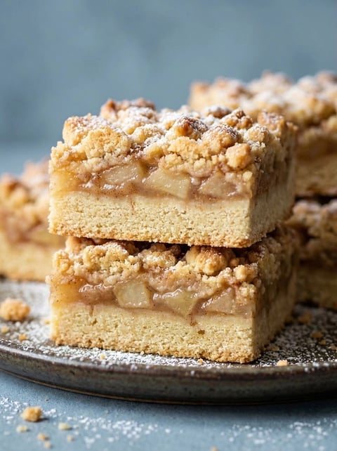 A slice of cake with a crumb topping.