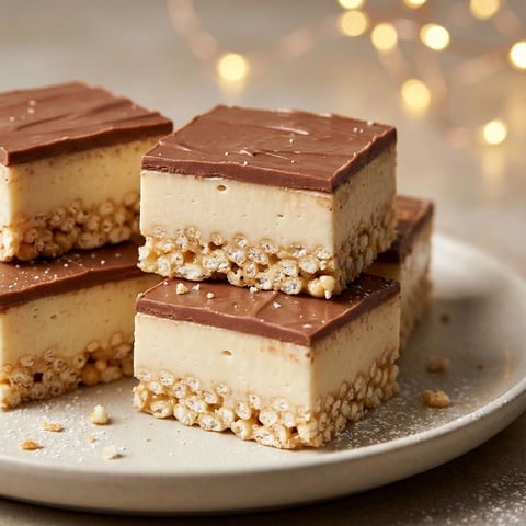 A plate of chocolate and peanut butter bars.