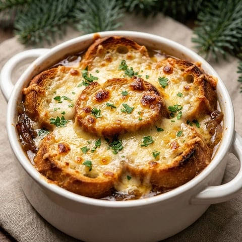 A bowl of soup with bread in it.