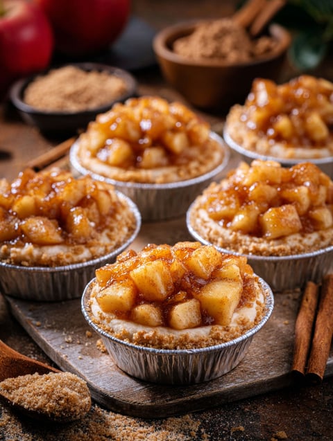 Mini serniczki z jabłkami.