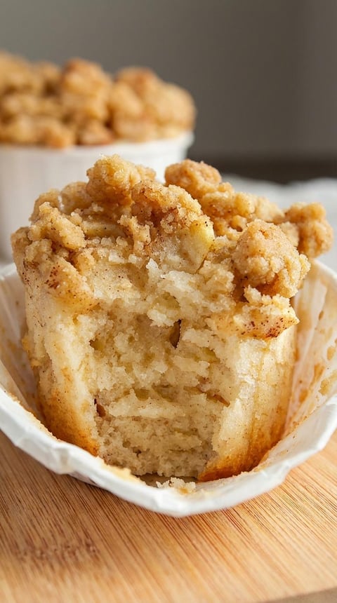 A muffin with cinnamon and sugar on top.