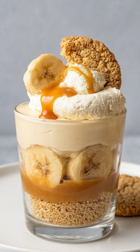 A dessert made with bananas and whipped cream.